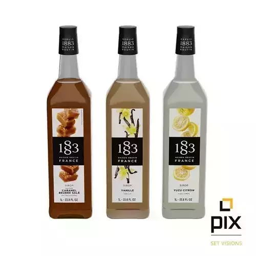 Trio Syrup Bottles 3D model