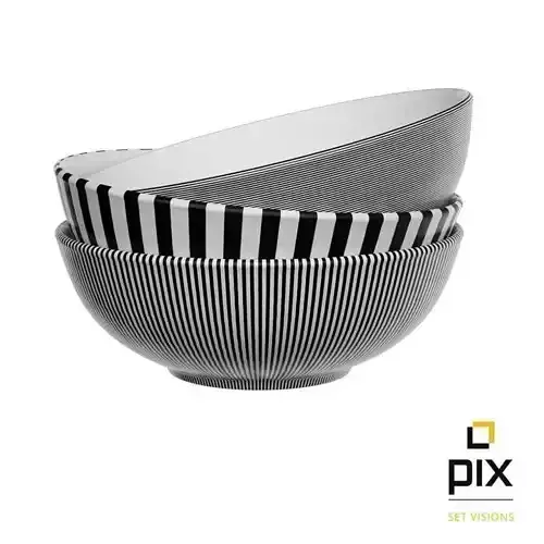 Trio Stack Striped Bowls