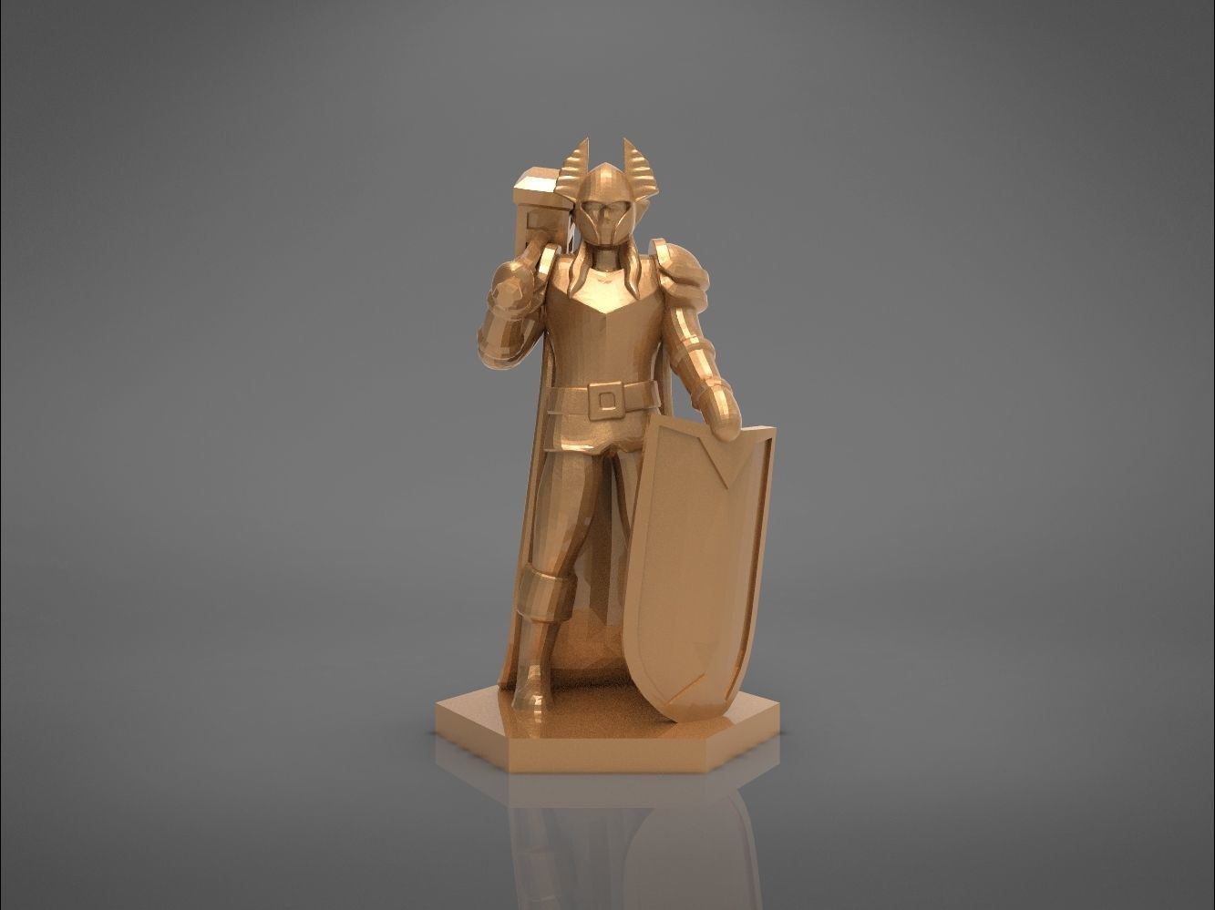 ELF PALADIN CHARACTER    GAME FIGURES 3D print model_3