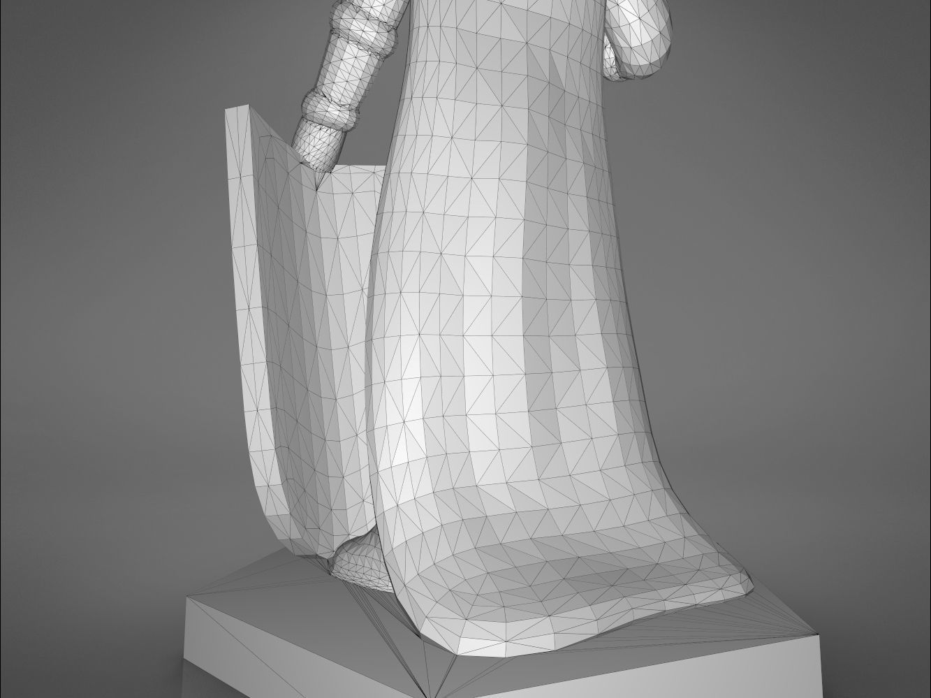 ELF PALADIN CHARACTER    GAME FIGURES 3D print model_11