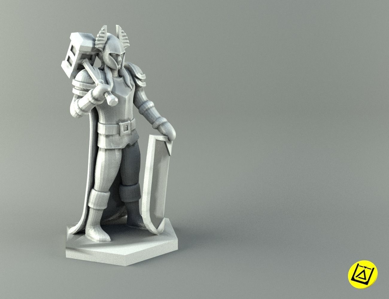 ELF PALADIN CHARACTER    GAME FIGURES 3D print model_22