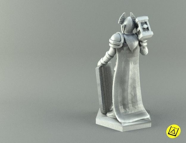 ELF PALADIN CHARACTER    GAME FIGURES 3D print model_23