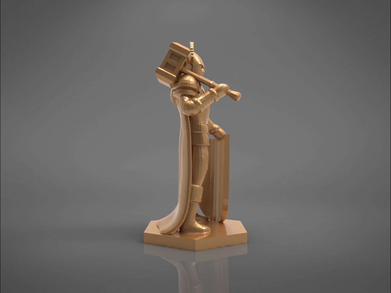 ELF PALADIN CHARACTER    GAME FIGURES 3D print model_6
