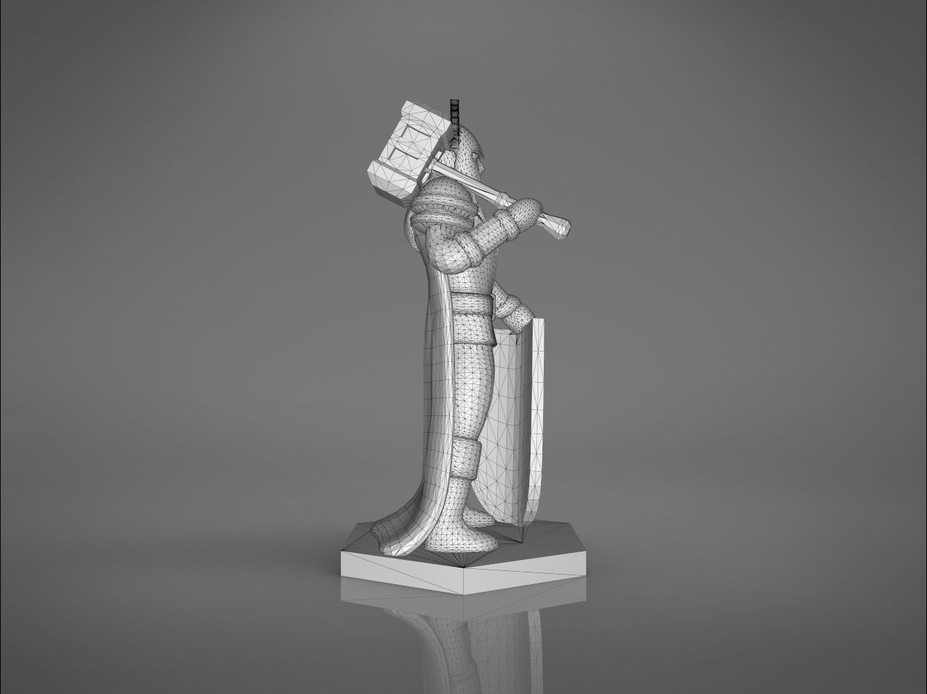 ELF PALADIN CHARACTER    GAME FIGURES 3D print model_19