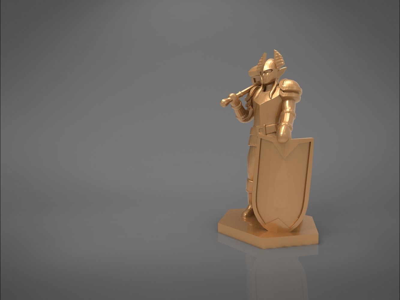 ELF PALADIN CHARACTER    GAME FIGURES 3D print model_2