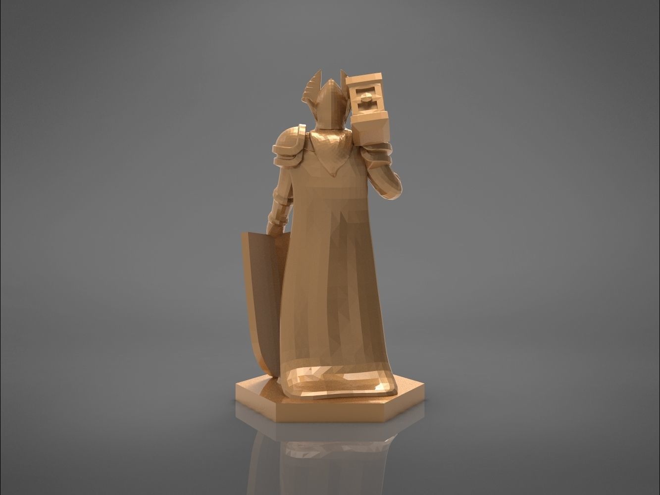 ELF PALADIN CHARACTER    GAME FIGURES 3D print model_4