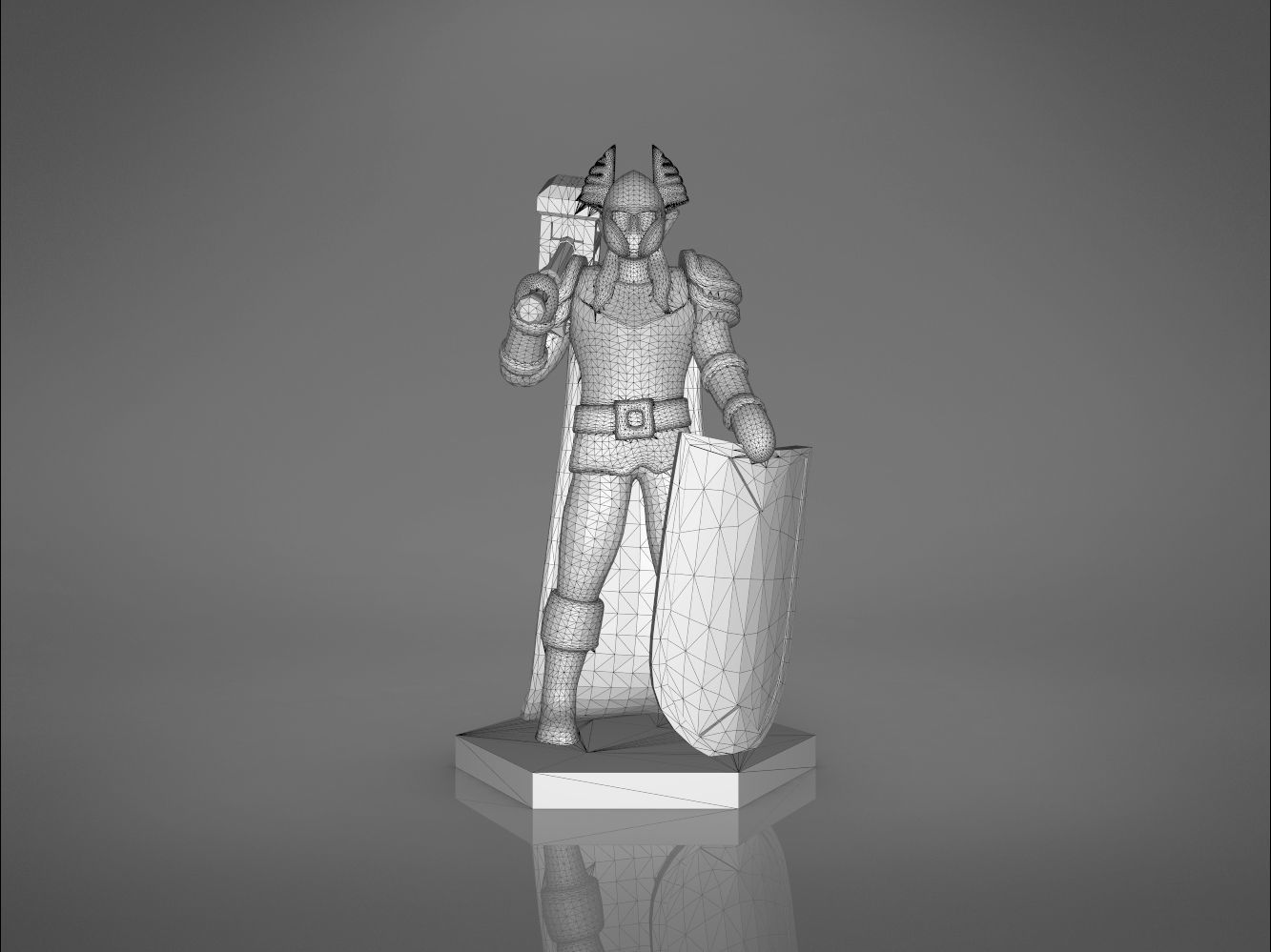 ELF PALADIN CHARACTER    GAME FIGURES 3D print model_18