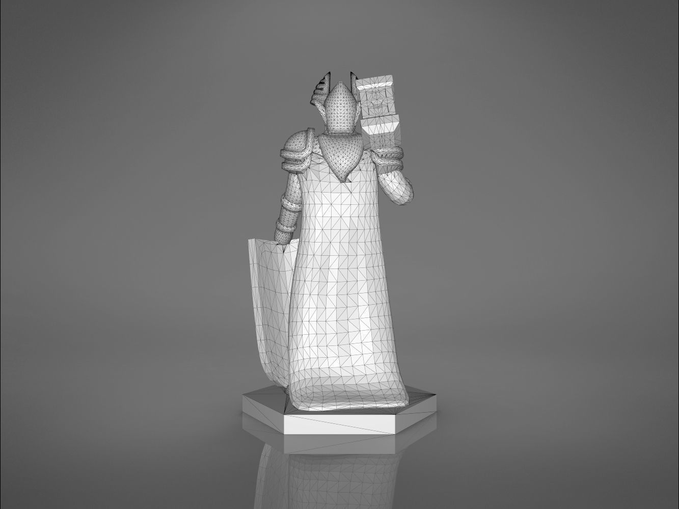 ELF PALADIN CHARACTER    GAME FIGURES 3D print model_17