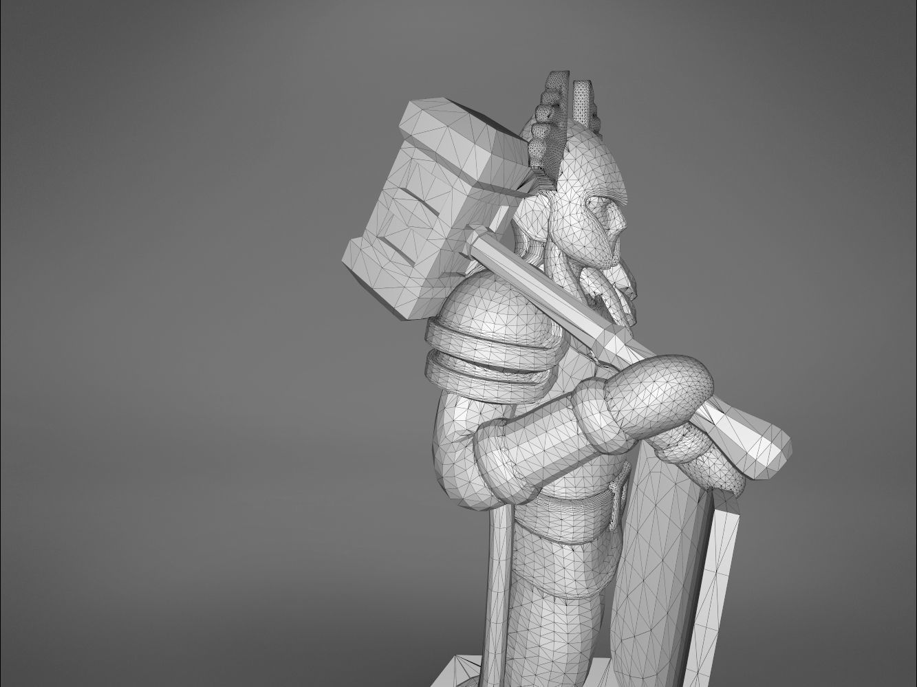 ELF PALADIN CHARACTER    GAME FIGURES 3D print model_10