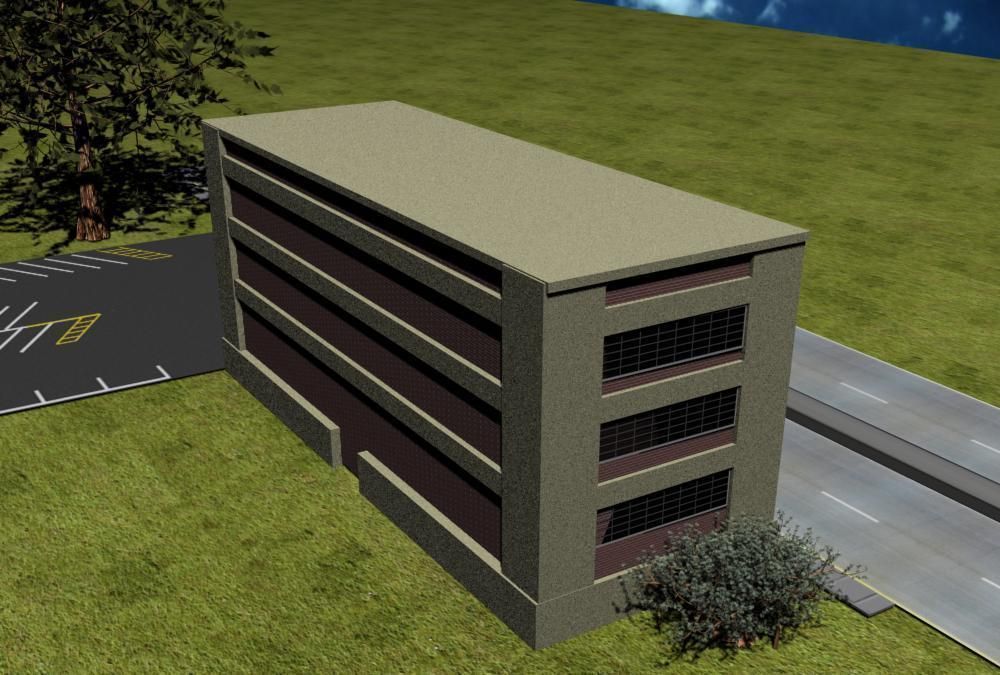 Variety Printing Company Building Low-poly 3D model_3