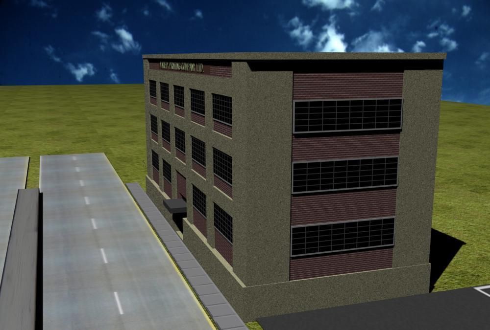 Variety Printing Company Building Low-poly 3D model_1