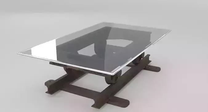  Railroad Cart Coffee Table 3D model