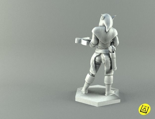 ELF RANGER FEMALE CHARACTER GAME FIGURES 3D print model_22