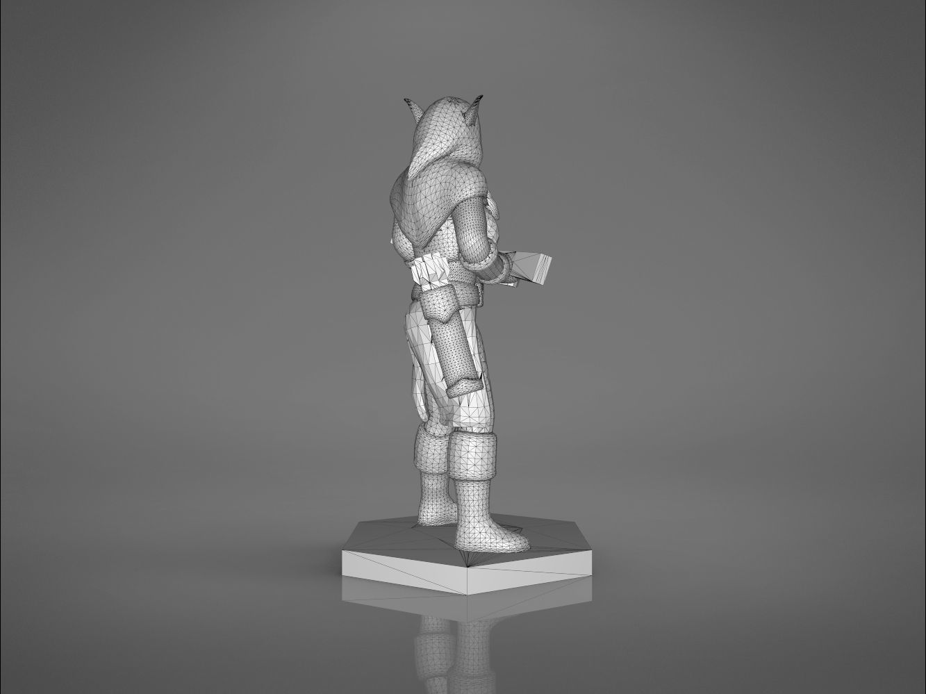 ELF RANGER FEMALE CHARACTER GAME FIGURES 3D print model_17