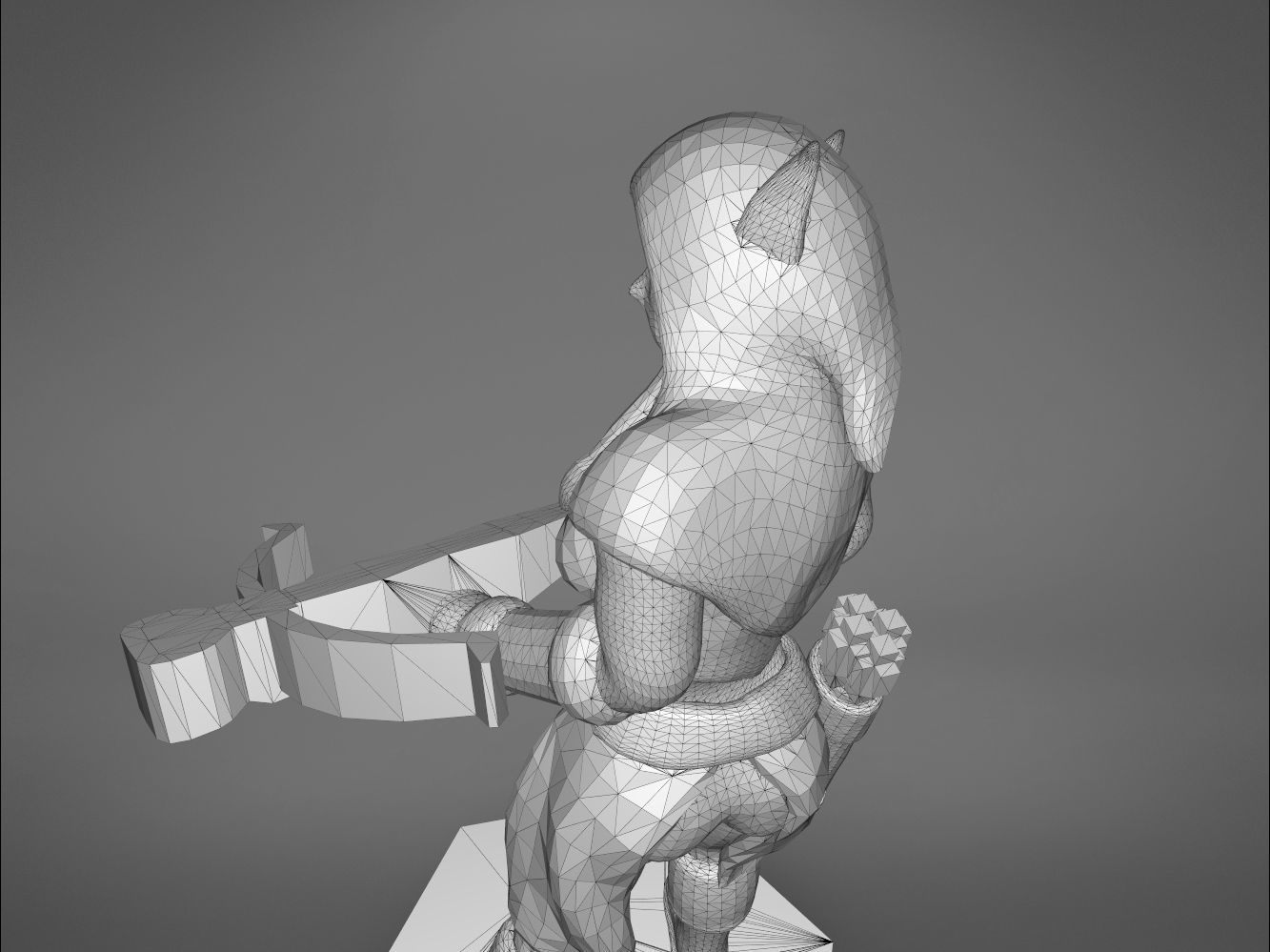 ELF RANGER FEMALE CHARACTER GAME FIGURES 3D print model_12