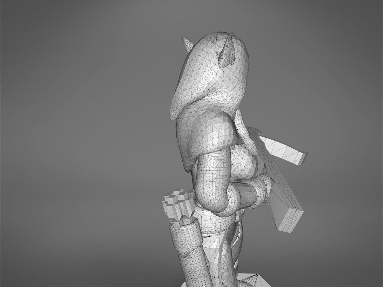 ELF RANGER FEMALE CHARACTER GAME FIGURES 3D print model_8