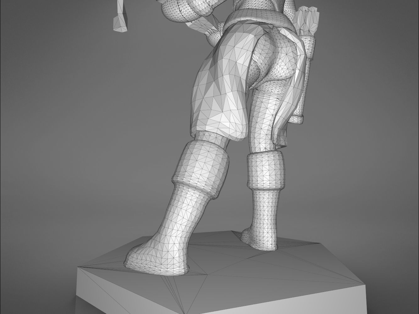 ELF RANGER FEMALE CHARACTER GAME FIGURES 3D print model_13