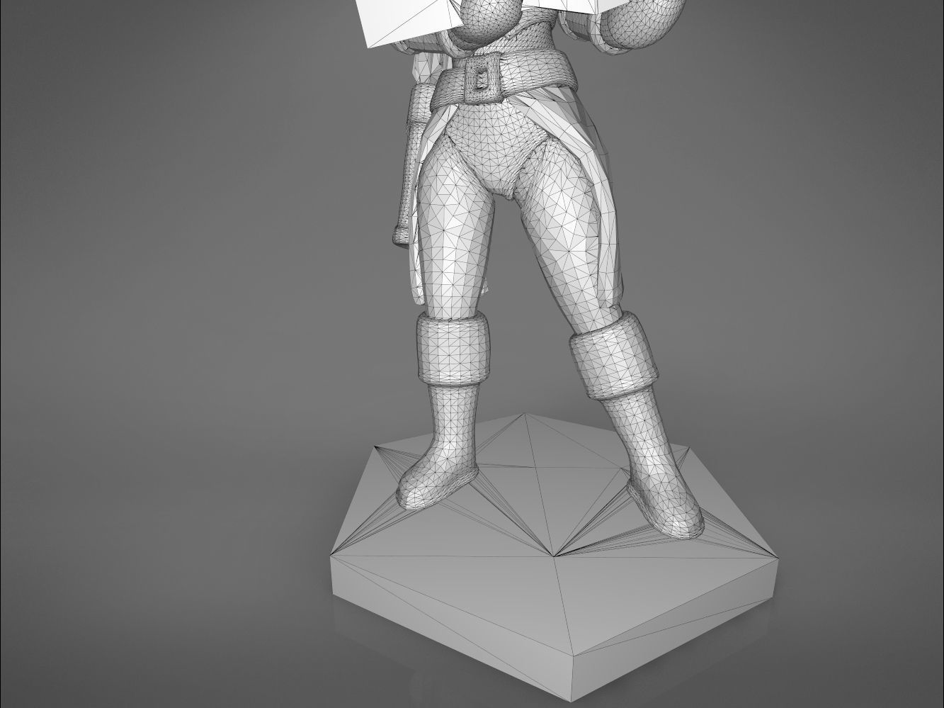 ELF RANGER FEMALE CHARACTER GAME FIGURES 3D print model_10