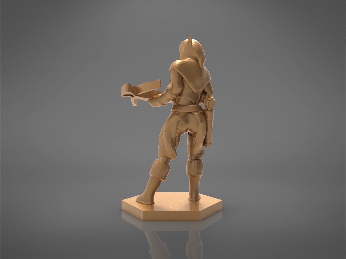 ELF RANGER FEMALE CHARACTER GAME FIGURES 3D print model_4
