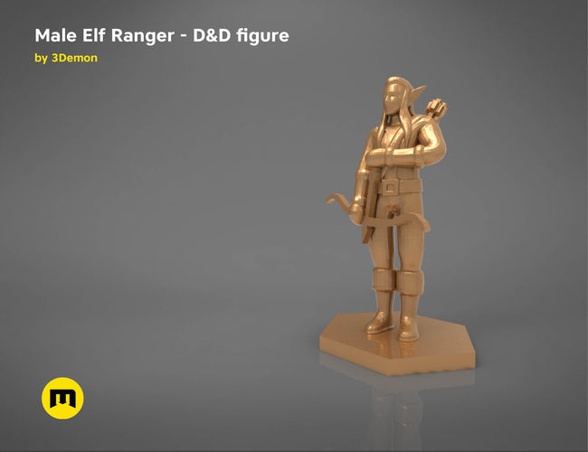  ELF RANGER CHARACTER    GAME FIGURES 3D print model