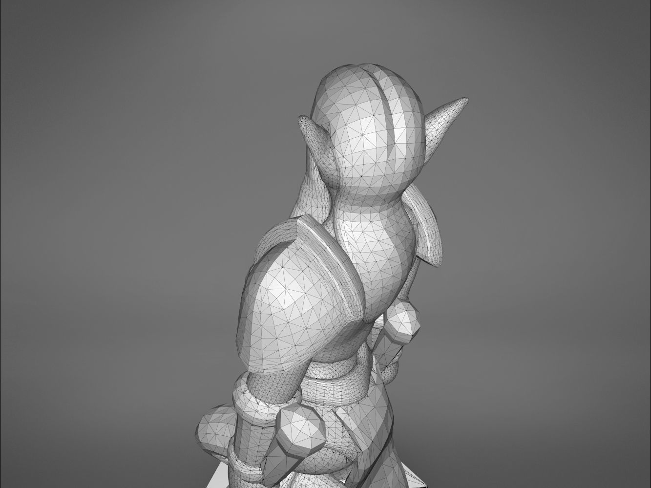 ELF WARRIOR FEMALE CHARACTER    GAME FIGURE 3D print model_10