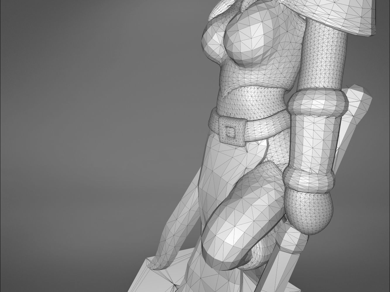 ELF WARRIOR FEMALE CHARACTER    GAME FIGURE 3D print model_9