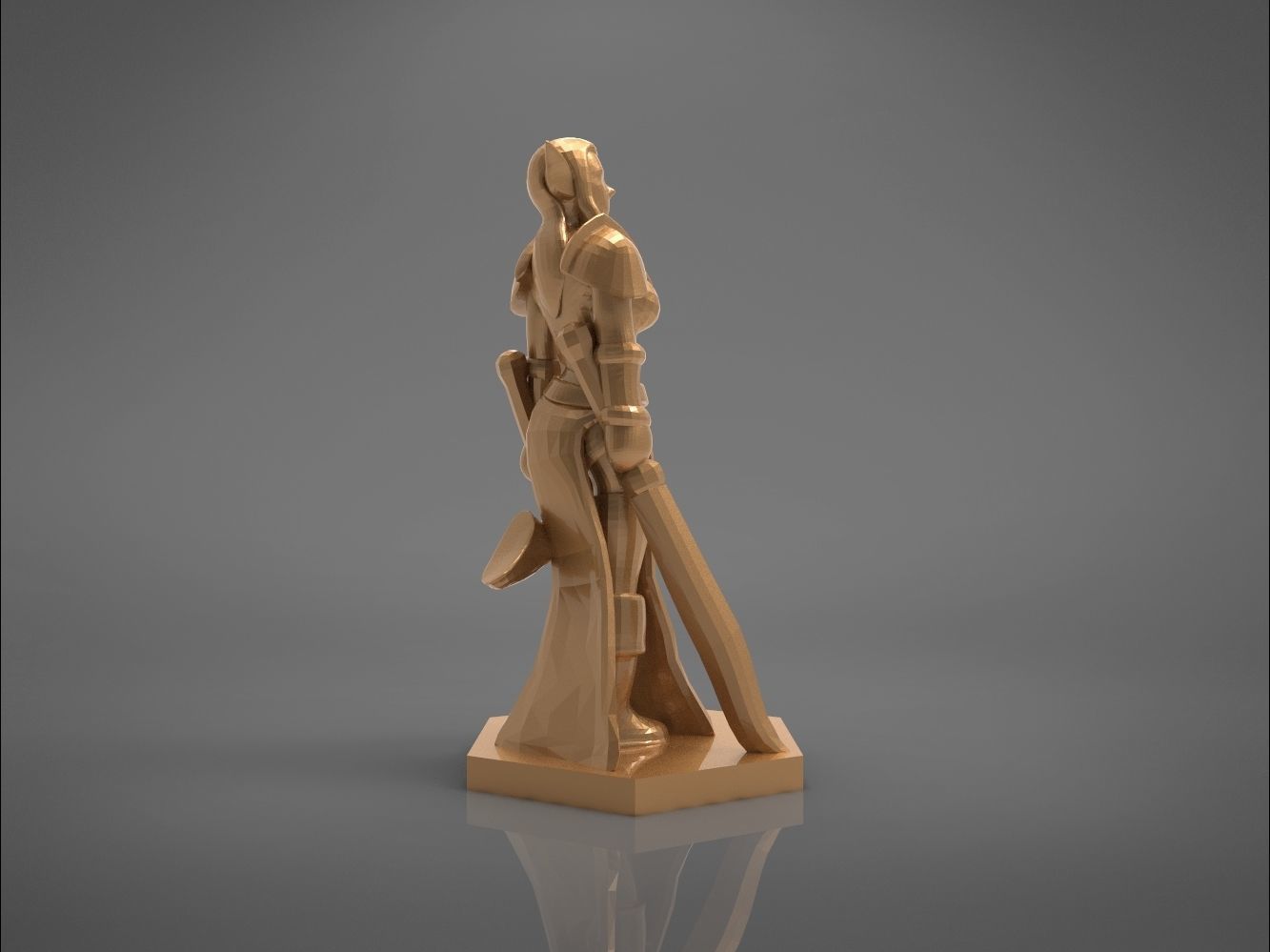 ELF WARRIOR FEMALE CHARACTER    GAME FIGURE 3D print model_6