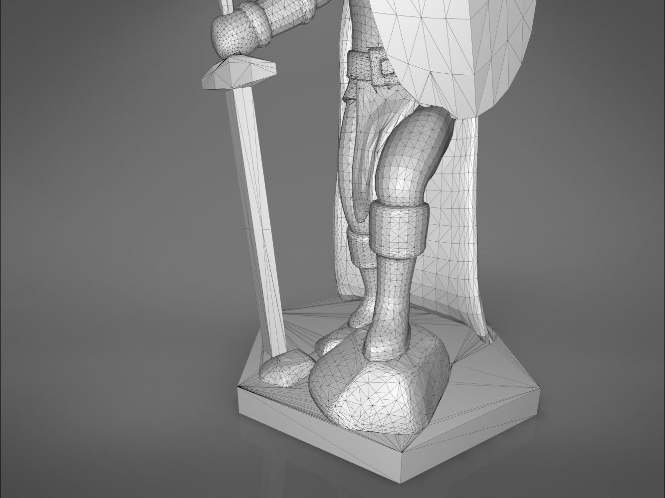 ELF WARRIOR CHARACTER    GAME FIGURE 3D print model_9