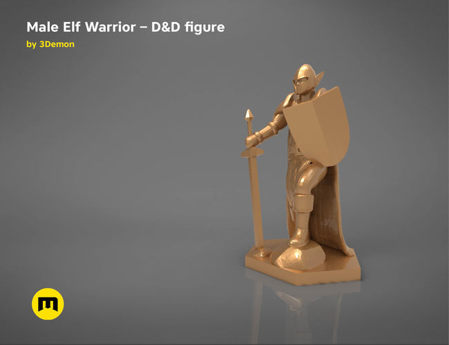 ELF WARRIOR CHARACTER    GAME FIGURE 3D print model