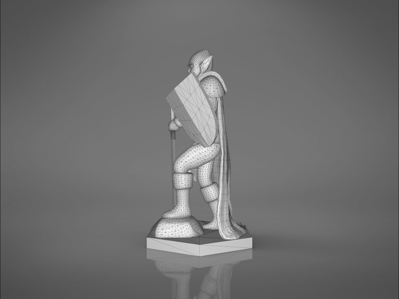 ELF WARRIOR CHARACTER    GAME FIGURE 3D print model_19