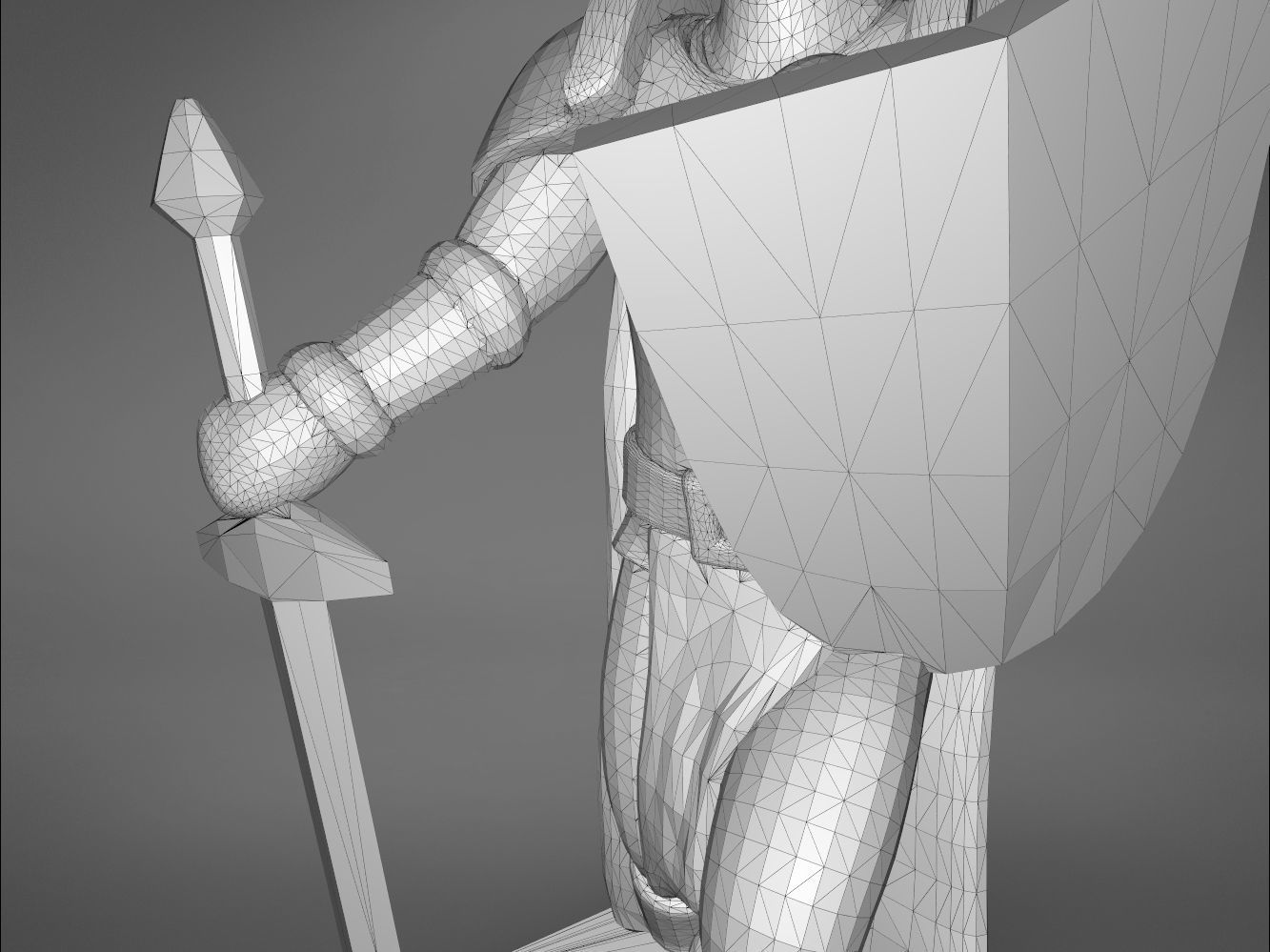 ELF WARRIOR CHARACTER    GAME FIGURE 3D print model_10
