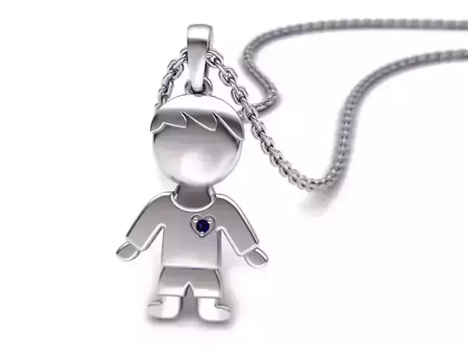 Boy Pendant - Baby pendant Own Design 3D print model 3D print model