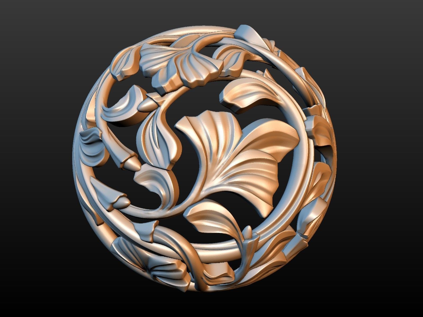 Earring ornate ornament 3D print model_2