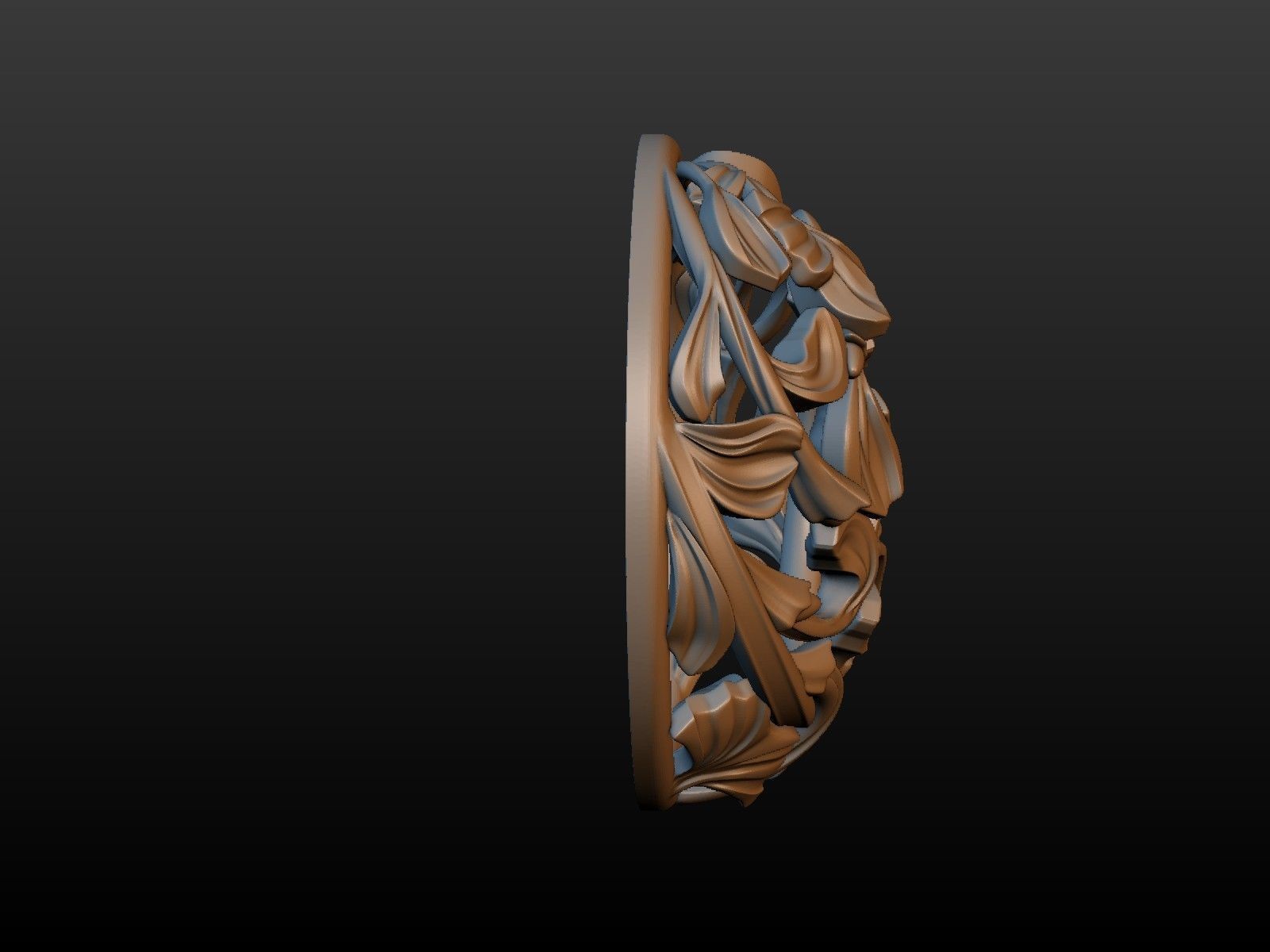 Earring ornate ornament 3D print model_9