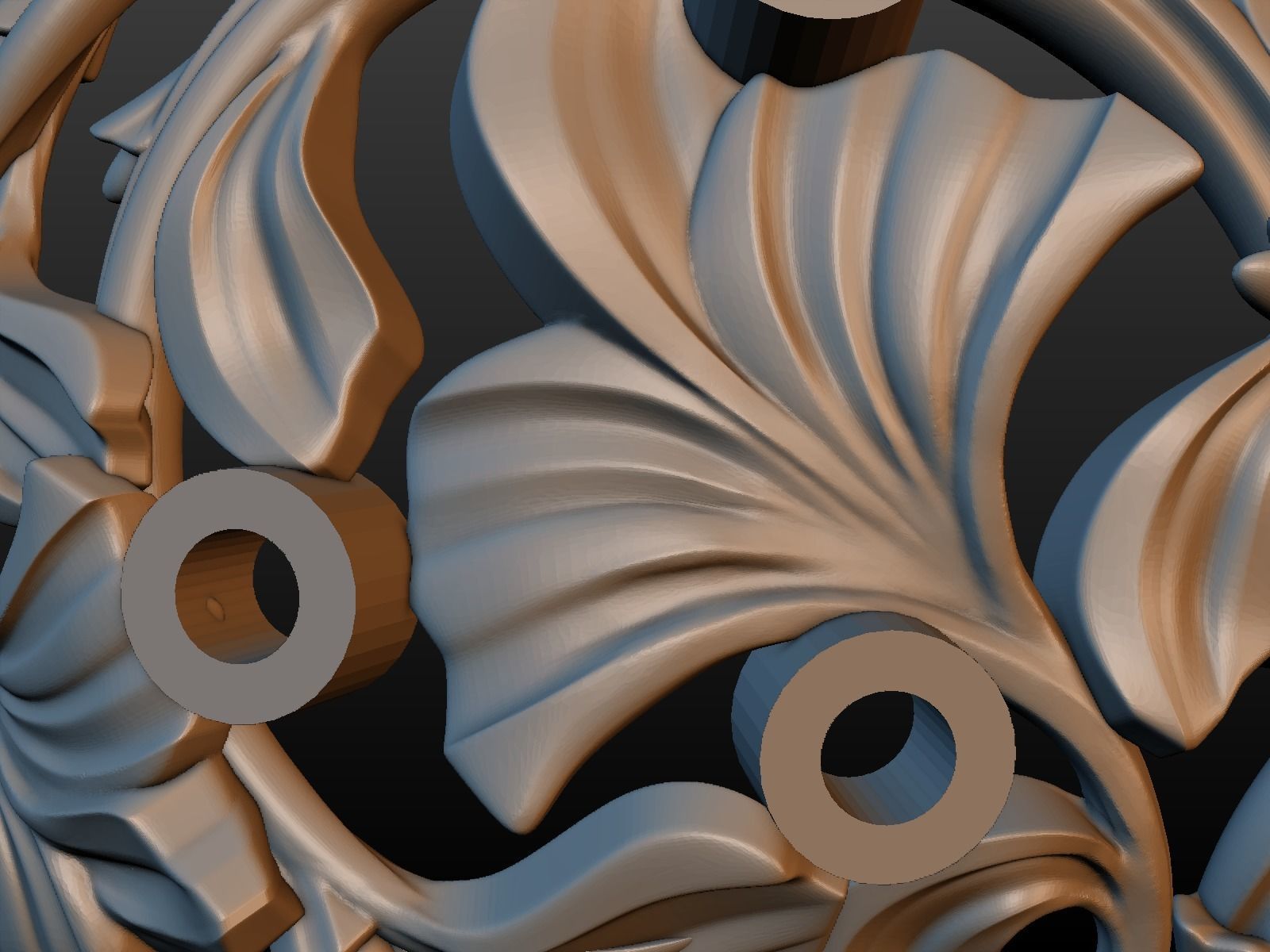 Earring ornate ornament 3D print model_20