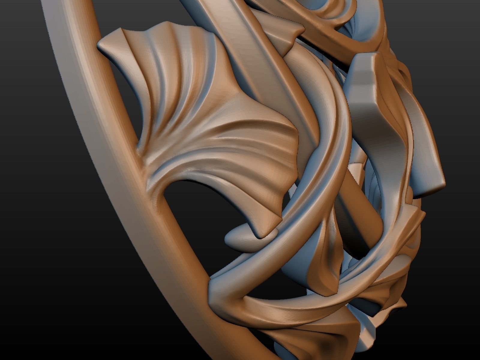 Earring ornate ornament 3D print model_14