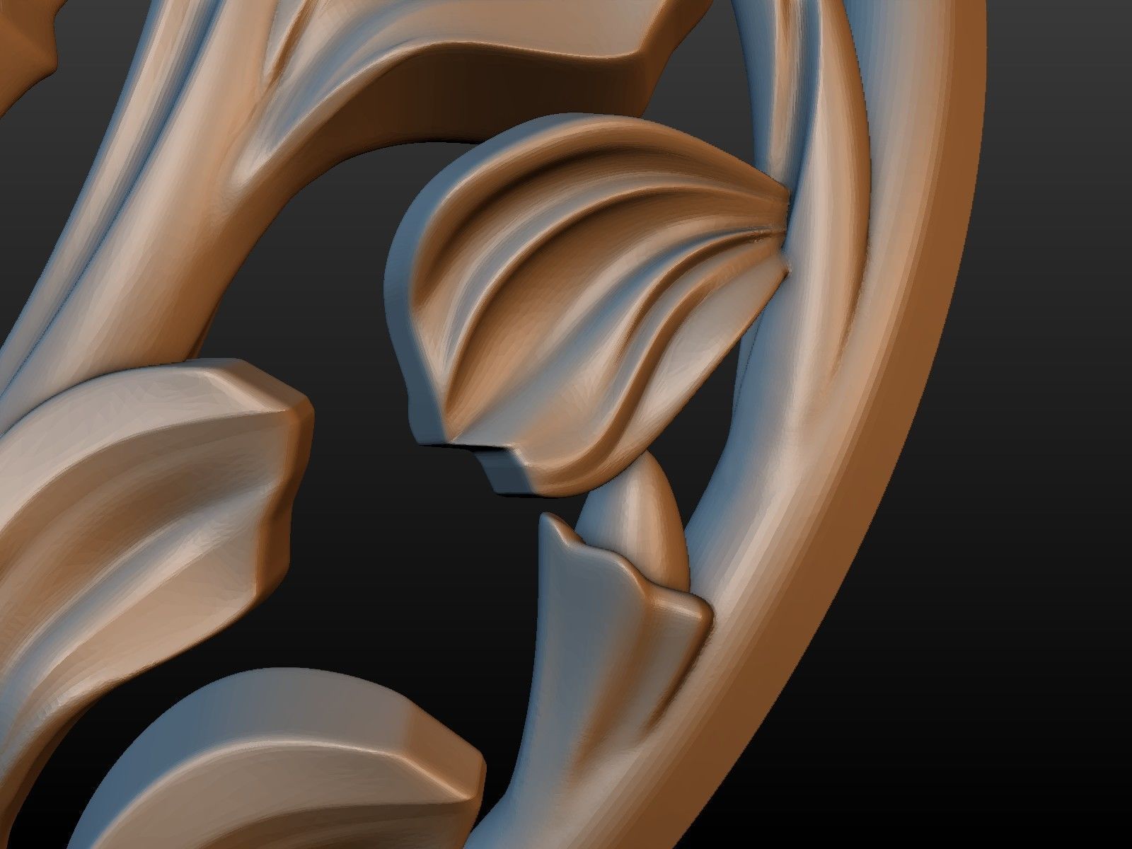 Earring ornate ornament 3D print model_10