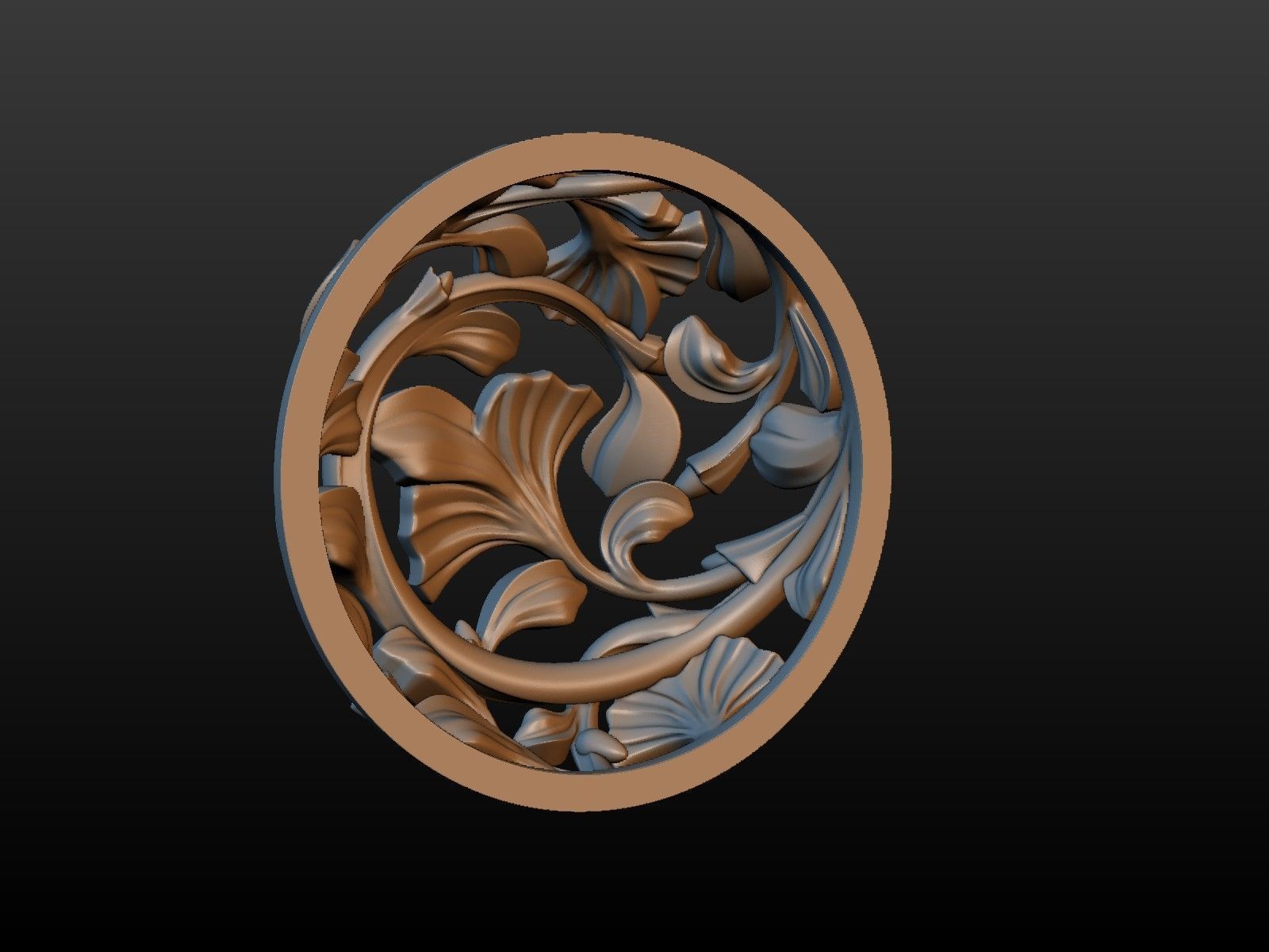 Earring ornate ornament 3D print model_8