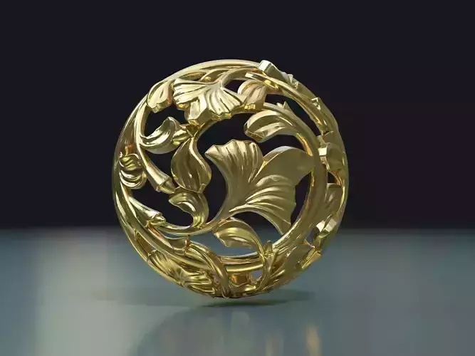 Earring ornate ornament 3D print model