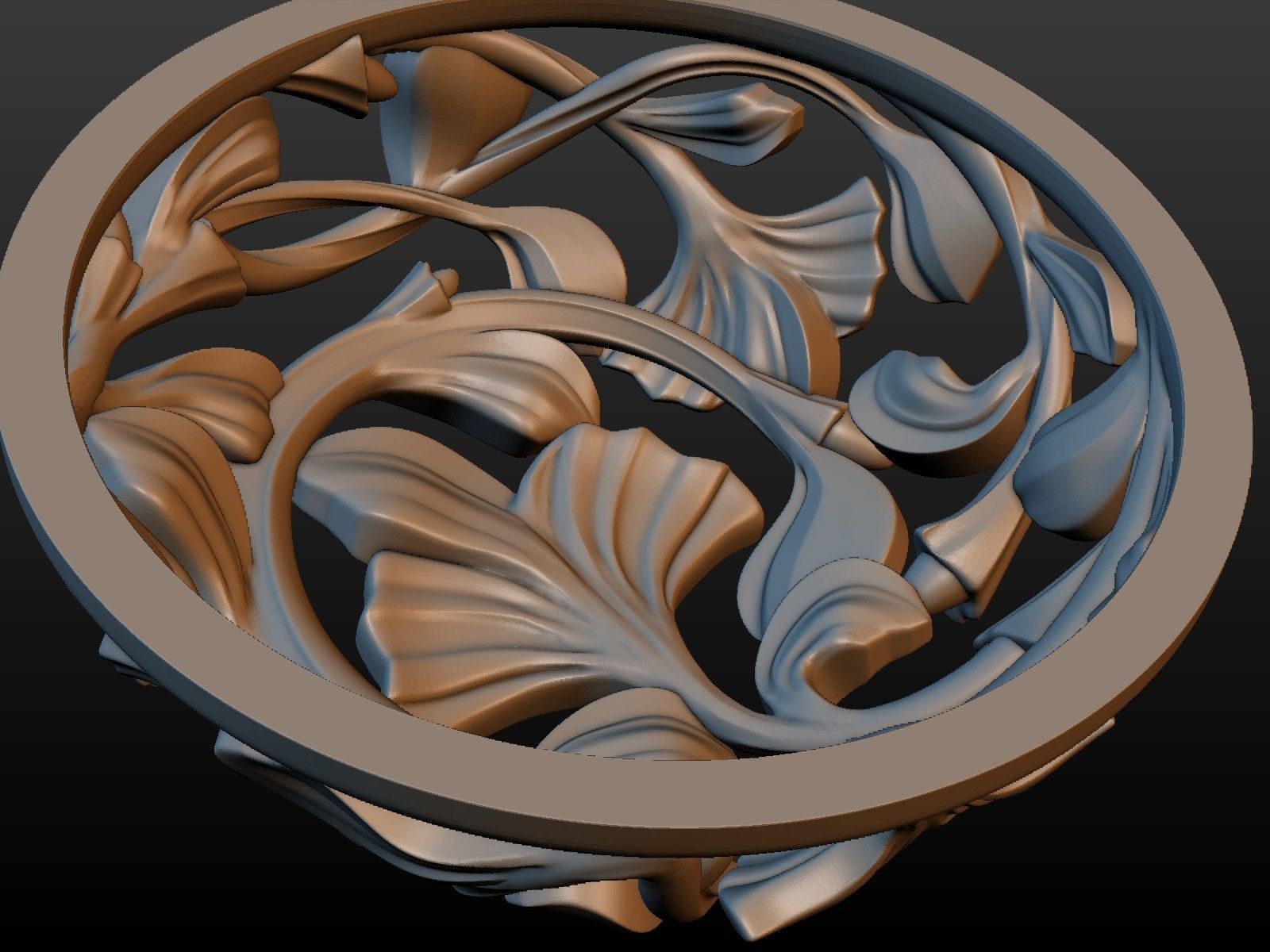 Earring ornate ornament 3D print model_15