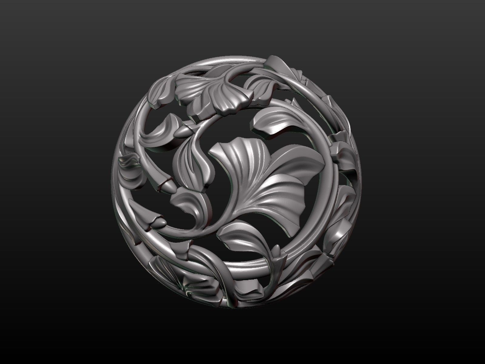 Earring ornate ornament 3D print model_16