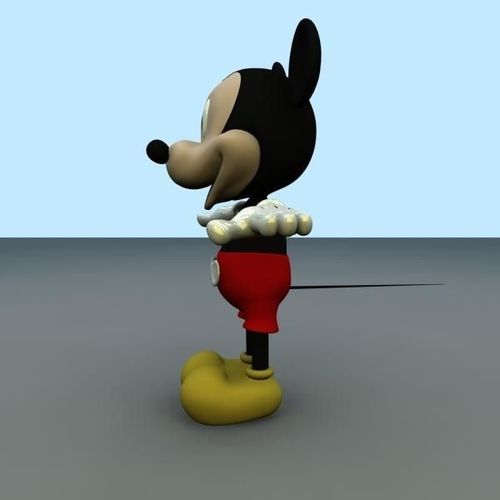 Mickey Mouse Low-poly 3D model