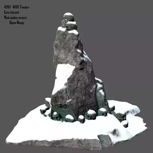 snow skull stone