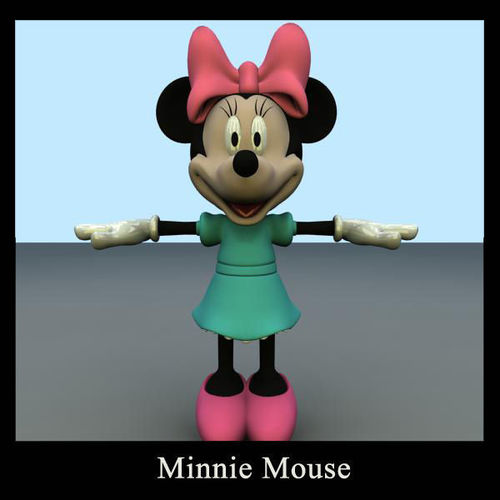 Minnie Mouse Low-poly 3D model