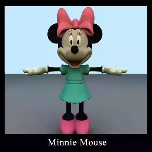 Minnie Mouse Low-poly 3D model