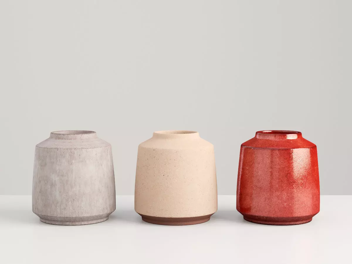 Vase Collection - three kinds 3D model_0