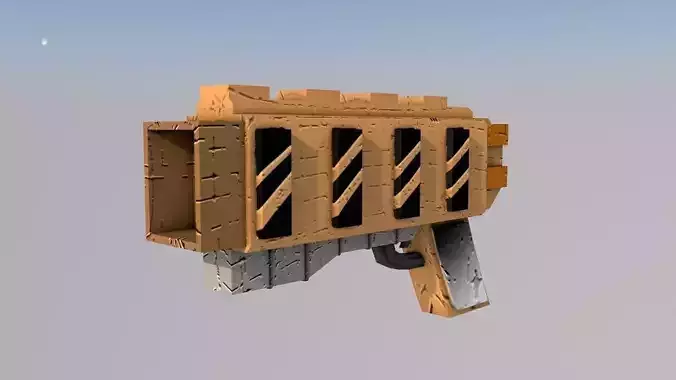 LOW POLY FUTURISTIC GUN 