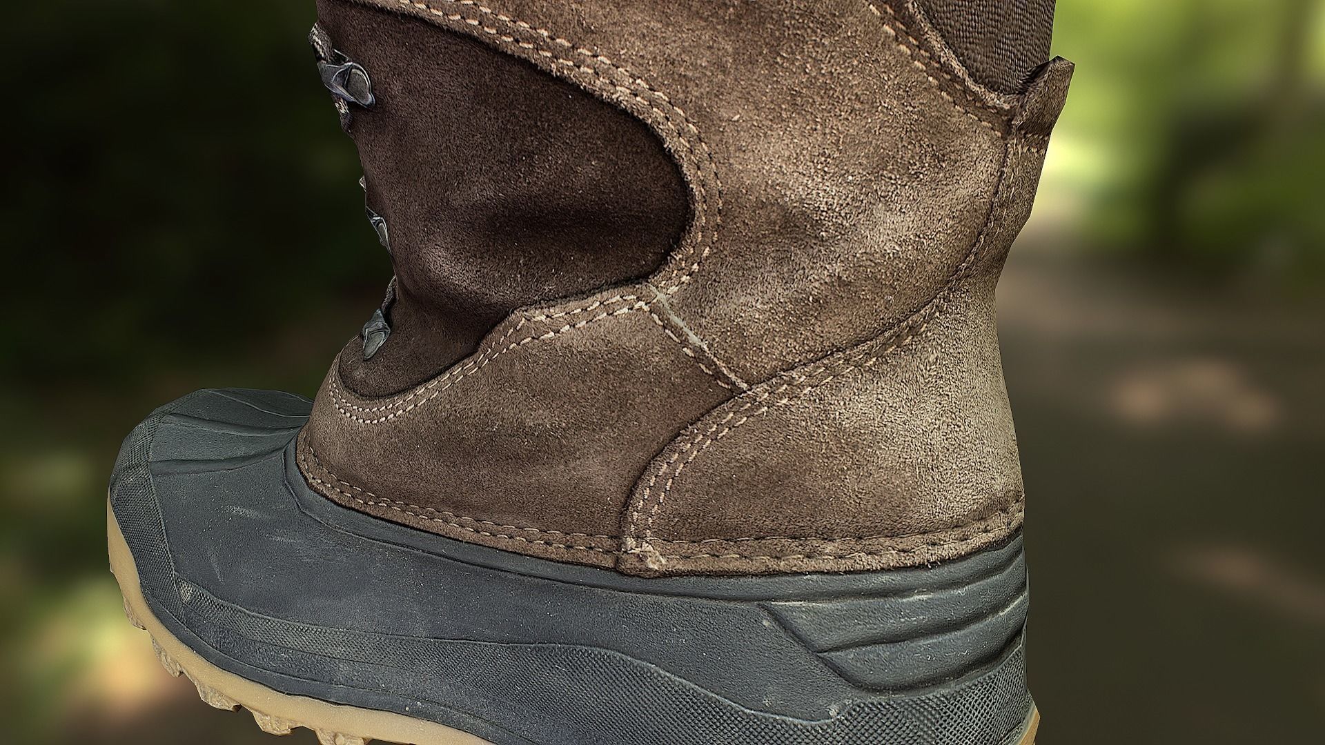 Boot 3D model low poly snow boots in woods Low-poly 3D model_11