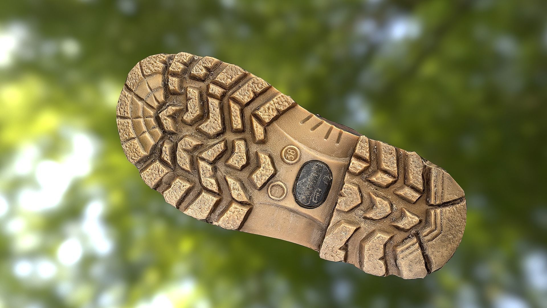 Boot 3D model low poly snow boots in woods Low-poly 3D model_8