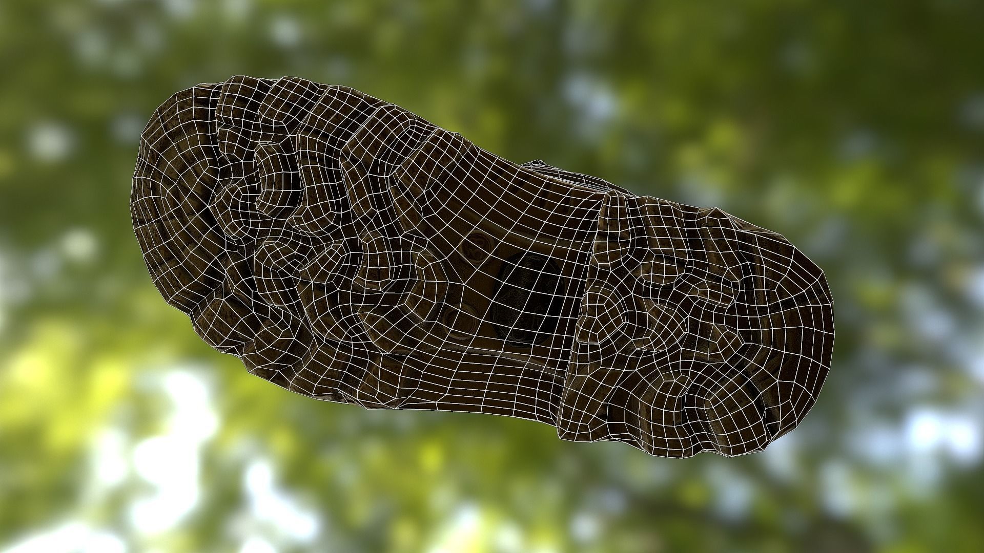 Boot 3D model low poly snow boots in woods Low-poly 3D model_20